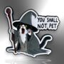 You Shall Not Pet Gandalf Wizard Cat Enamel Pin, thumbnail 3 of 9
