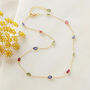 Ruby, Emerald And Sapphire Chain Short Necklace, thumbnail 1 of 7