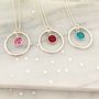 Circle Birthstone Necklace, thumbnail 4 of 8