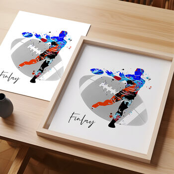 Personalised Rugby Player Poster, 2 of 3