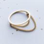 Solid Gold Slim Ring With Chain Detail, thumbnail 6 of 8