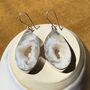 Semi Precious Geode Earrings Set In Sterling Silver, thumbnail 3 of 4