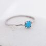 Genuine Turquoise Stone Ring In Sterling Silver, thumbnail 4 of 11