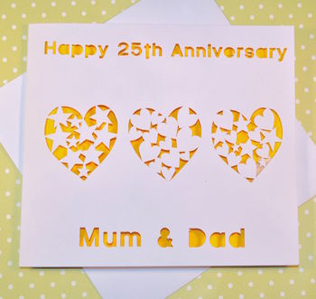 Personalised Laser Cut Anniversary Heart Card, 4 of 4