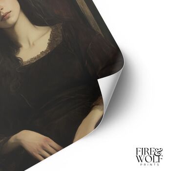Vintage Portrait Art Print | Moody Wall Art | Dark Academia Home Decor, 3 of 11