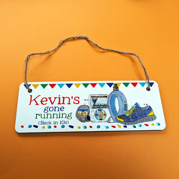 Personalised Gone Running Sign, 2 of 7
