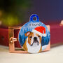 Premium Dog ID Name Tag Christmas Snowy Forest Design, thumbnail 11 of 12