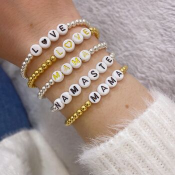Personalised Word Bracelet In Silver Or Gold Filled, 2 of 4