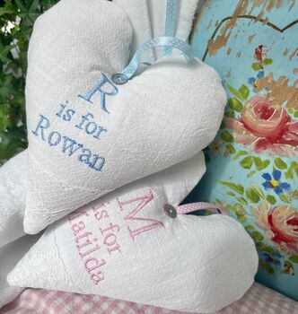 Linen Alphabet Heart, 3 of 9