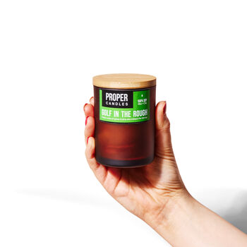 Golf Pine + Cut Grass Scented Soy Wax Candle, 6 of 9
