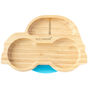 Bamboo Car Plate With Suction Base Blue, thumbnail 2 of 4