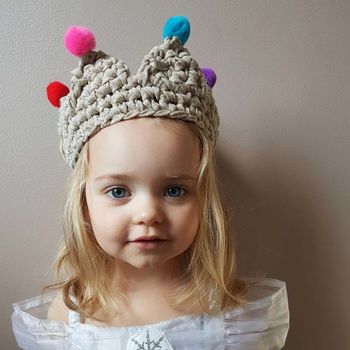 Childs Personalised Pom Pom Crown, 8 of 11