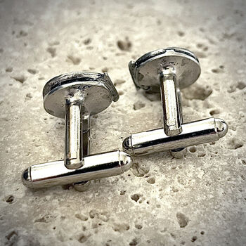 Fly Fishing Reel Cufflinks Antiqued Pewter, 3 of 4