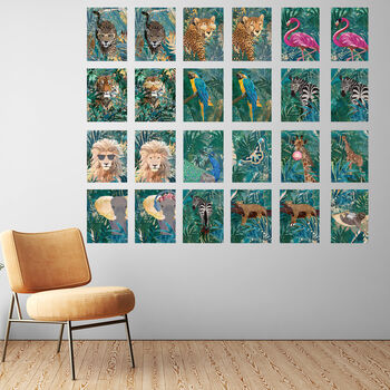 Custom Set Animal Jungle Prints Personalised Art Gift, 3 of 9