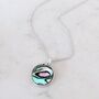 The Circle Abalone Shell Necklace, Silver, thumbnail 1 of 7