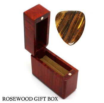 Banded Tiger Jasper Guitar Pick In A Gift Box, 2 of 7