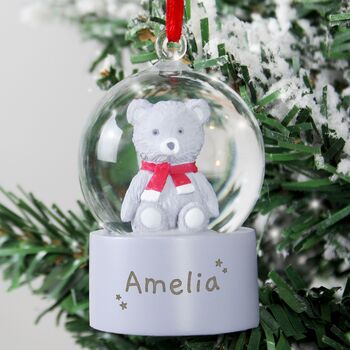 Teddy Christmas Glass Bauble, 2 of 2