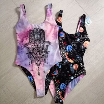 Galaxies Reversible One Piece Swimsuits, 2 of 7