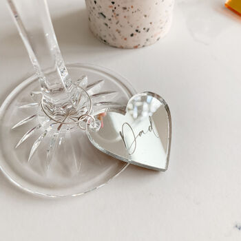 Heart Personalised Glass Charm, 2 of 3