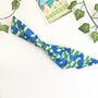 Blue Floral Cotton Large Bow Hair Clip, Bow Barrette, thumbnail 4 of 4