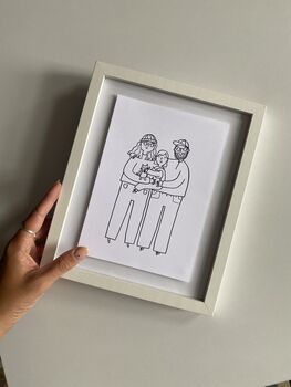 Bespoke Original Family/Couple Portrait Drawing, 3 of 3