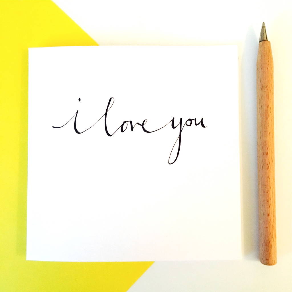 I Love You Anniversary Card Hand Lettered