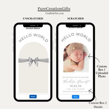 Baby Arrival Announcement Digital Scratchcard, 2 of 3