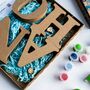 Personalised Paint Your Own Football Wooden Name, thumbnail 2 of 9