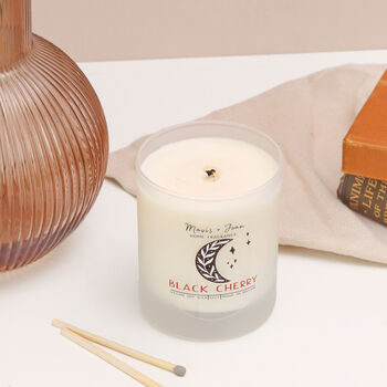 Black Cherry Scented Soy Wax Candle In Glass Jar, 7 of 8