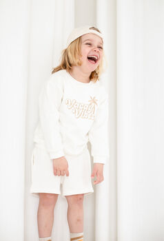 Ladies' And Kid's 'Vacay Vibes' Embroidered Sweatshirts, 6 of 10