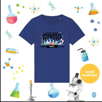 Mini Dreams Scientist Kids Organic T Shirt, 4 of 5