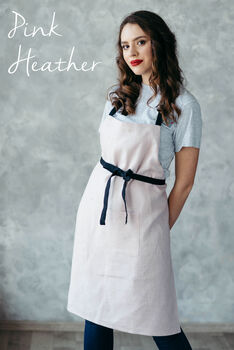 Linen Apron With Pockets Gift For Baker, Chef, Florist, 4 of 12