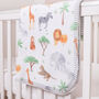 Super Soft Polar Fleece Safari Animals Baby Blanket, thumbnail 1 of 3