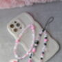 Pink Cowboy Themed Personalised Beaded Phone Charm, thumbnail 5 of 5