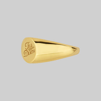 His And Hers Till Death Promise Signet Ring, 11 of 11