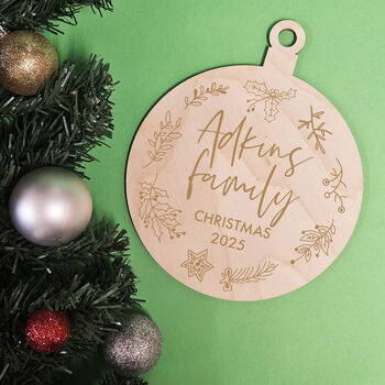 Personalised Oversize Wooden Bauble, 8 of 9