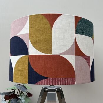 Reno Multicoloured Retro Style Drum Lampshades, 4 of 9