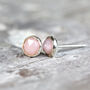 Pink Opal Stud Earrings Silver Or Gold, thumbnail 7 of 11