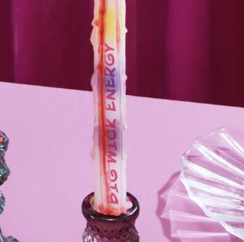 Personalised Rainbow Drip Candle, 2 of 3