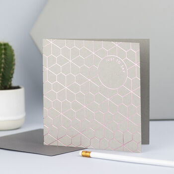 'Just To Say' Friendship Card With Pink Metallic Foil, 5 of 5