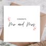 Congrats Mr And Mrs Card | Wedding Card, thumbnail 1 of 3