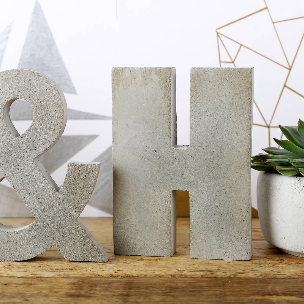Personalised Concrete Craft Letters By Segment 9