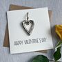 Personalised Hanging Heart Charm Valentine's Day Card, thumbnail 3 of 3