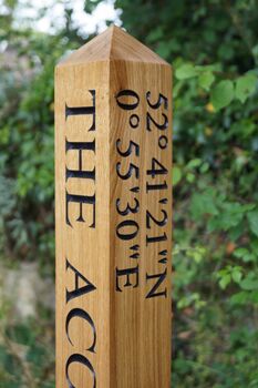 Personalised Oak Sign Post, 5 of 5