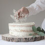 Personalised Botanical Wooden Wedding Cake Topper, thumbnail 2 of 5