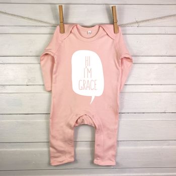 Personalised 'Hi I'm…' Babygrow, 8 of 10