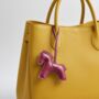 Faux Leather Pony Bag Charm, thumbnail 2 of 3