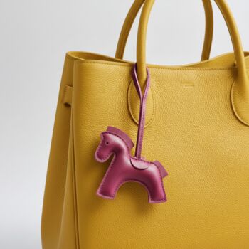 Faux Leather Pony Bag Charm, 2 of 3