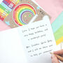 Rainbow Happy Birthday Card, Cut Out And Keep, thumbnail 6 of 6