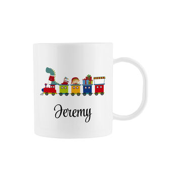 Personalised Christmas Train Kids Polymer Mug, 4 of 5